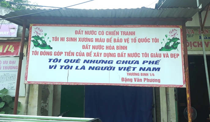 bưng r&ocirc;n n&ecirc;u cảnh ngộ của thương binh nặng Đặng Văn Phương
