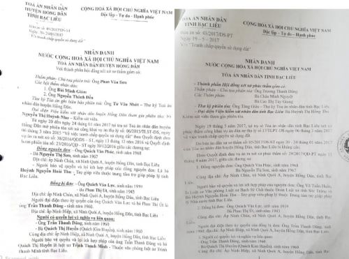 Bạc Liêu: Luật sư kiến nghị xem xét lại vụ án nhiều khuất tất