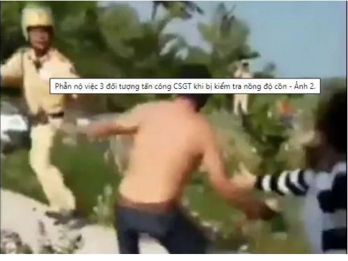 CSGT bị thương khi tiến hành kiểm tra nồng độ cồn
