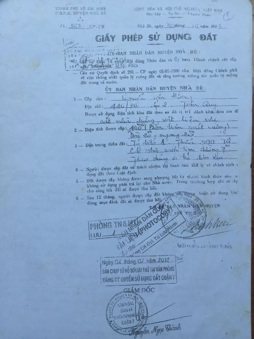 Vụ tranh chấp QSDĐ tại quận 7, TP Hồ Chí Minh: Hơn 2 năm TAND Cấp cao vẫn chưa có hồi âm (!?)