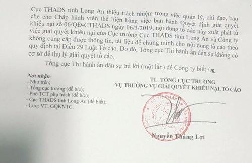 Vụ tranh chấp liên quan đến Công ty Hồng Phát: Văn bản “giấu đầu, lòi đuôi” của người “thừa lệnh Bộ trưởng, kí thay Chánh Văn phòng Bộ Tư pháp” (!)