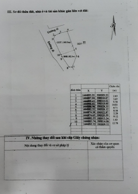 Sơ đồ thửa đất v&agrave; nh&agrave; ở trong Giấy chứng nhận quyền sử dụng đất