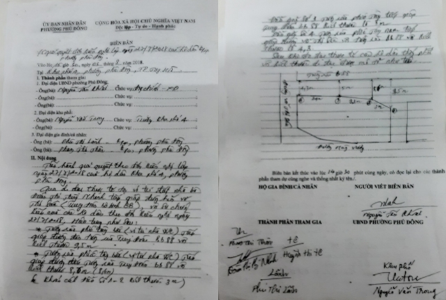 Bi&ecirc;n bản giải quyết đơn kiến nghị lập ng&agrave;y 27/7/2018