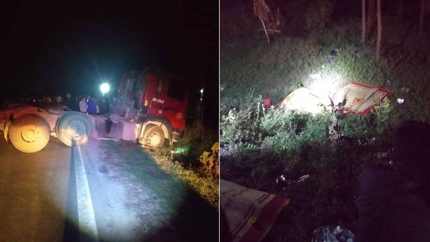 Hiện trường vụ tai nạn.