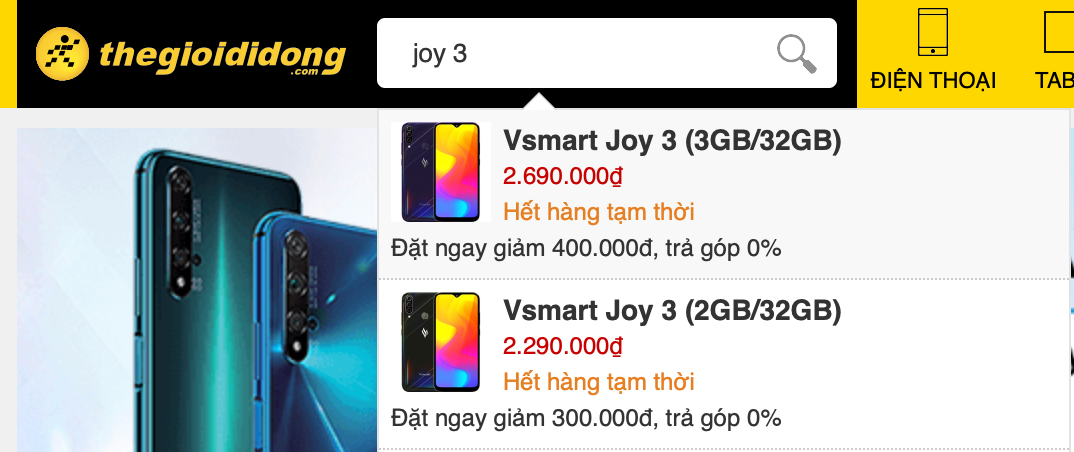 12.000 Vsmart Joy3 đã được bán ra sau 14h lên kệ