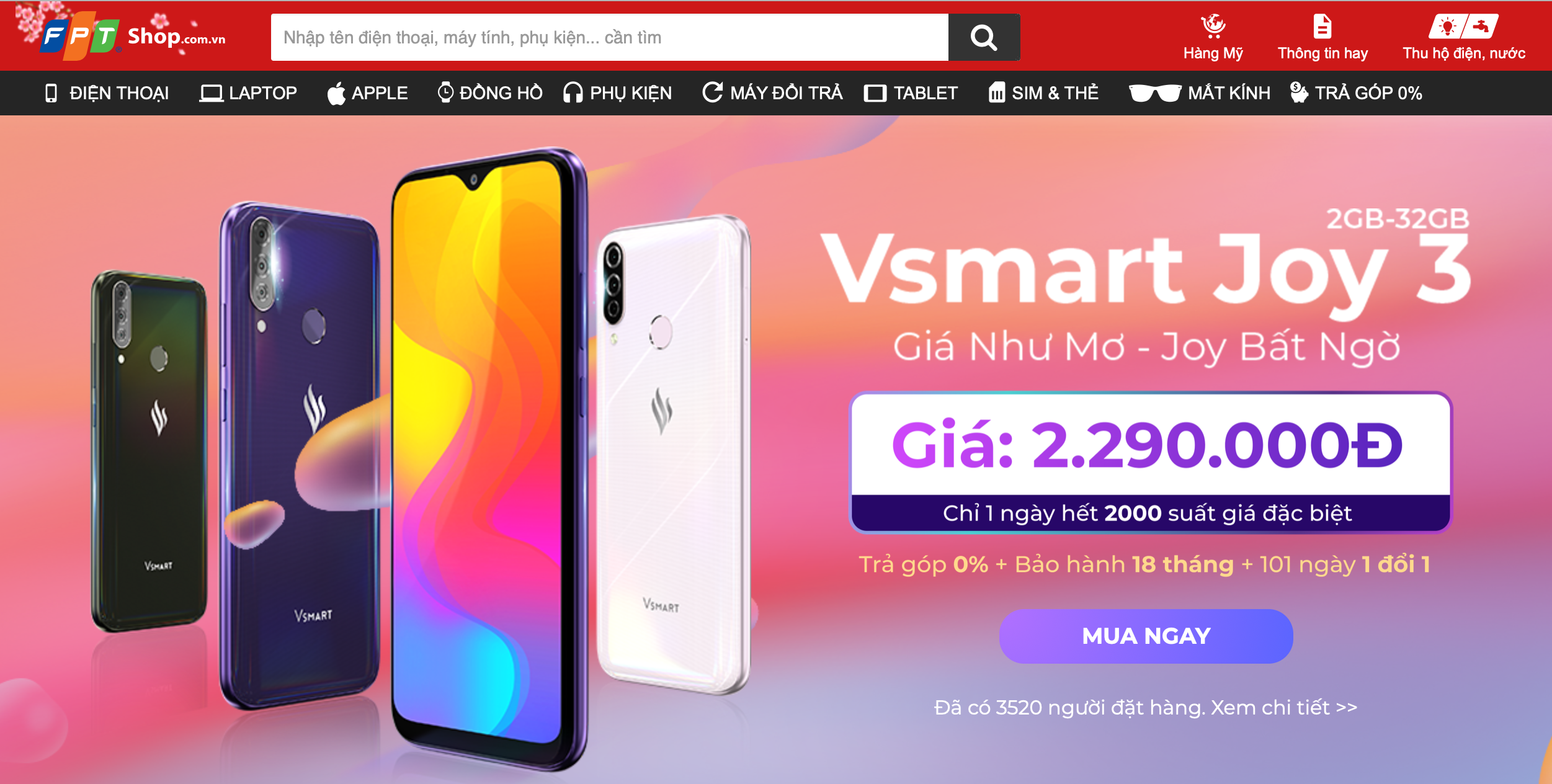 12.000 Vsmart Joy3 đã được bán ra sau 14h lên kệ