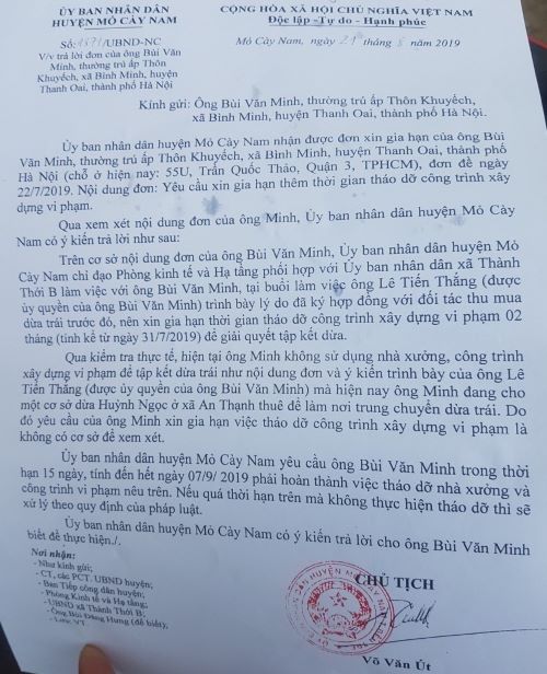 Huyện Mỏ Cày Nam, tỉnh Bến Tre: Ai đã dung túng, bao che việc lấp sông Cổ Chiên, xây hơn 10.000m2 kho xưởng trái pháp luật?