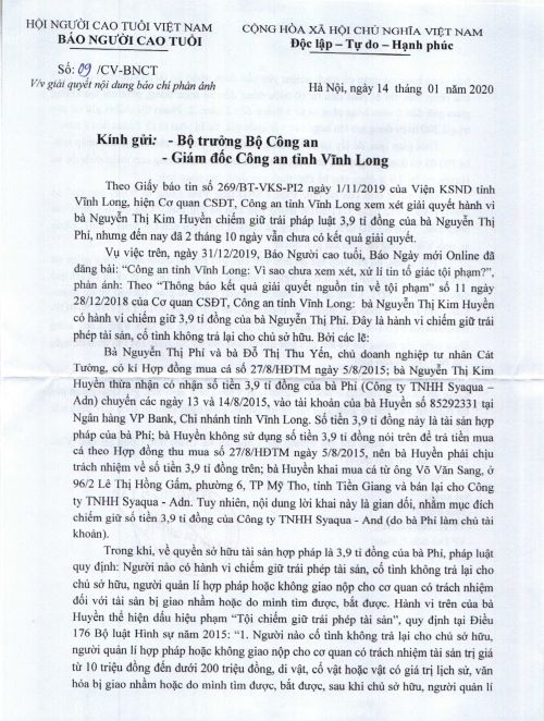 Viết  tiếp bài “Công an tỉnh Vĩnh Long: Vì sao chưa xem xét, xử lí tin tố giác tội phạm?”: Hé lộ dấu hiệu bao che hành vi có dấu hiệu tội phạm!