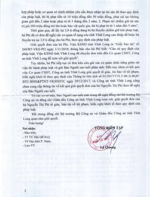 Viết  tiếp bài “Công an tỉnh Vĩnh Long: Vì sao chưa xem xét, xử lí tin tố giác tội phạm?”: Hé lộ dấu hiệu bao che hành vi có dấu hiệu tội phạm!