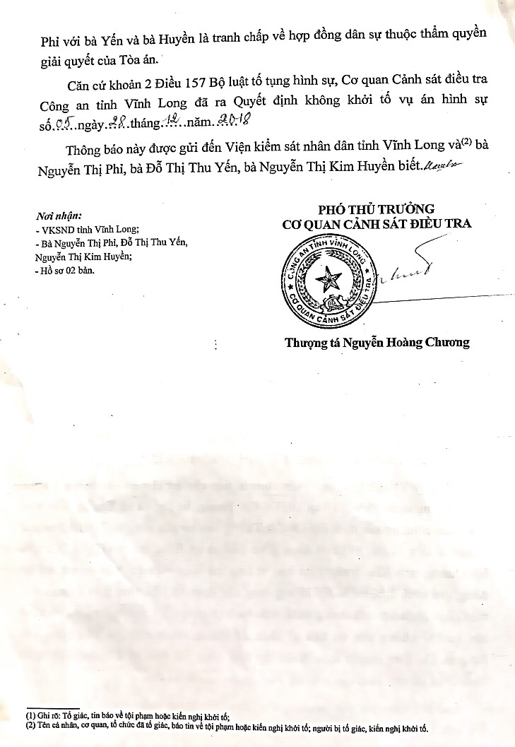 Viết  tiếp bài “Công an tỉnh Vĩnh Long: Vì sao chưa xem xét, xử lí tin tố giác tội phạm?”: Hé lộ dấu hiệu bao che hành vi có dấu hiệu tội phạm!