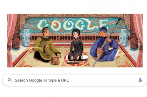 Google Doodle hôm nay vinh danh di sản văn hoá ca trù Việt Nam
