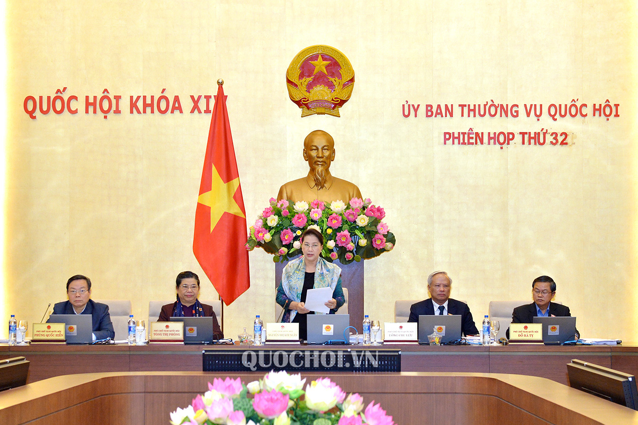 Chủ tịch Quốc hội Nguyễn Thị Kim Ngân khai mạc phiên họp thứ 32 của Ủy ban Thường vụ Quốc hội