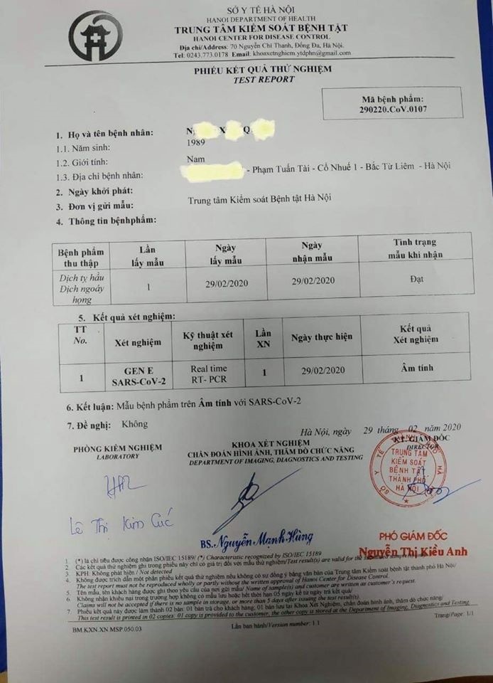 Kết quả x&eacute;t nghiệm cho thấy ca đột tử ở Bắc Từ Li&ecirc;m &acirc;m t&iacute;nh với COVID-19