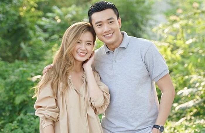 Quốc Trường v&agrave; Midu được nhận x&eacute;t l&agrave; rất đẹp đ&ocirc;i khi xuất hiện b&ecirc;n nhau