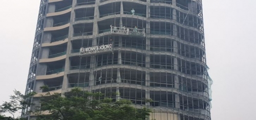 Nhà công vụ thuộc Công an TP Hà Nội được đưa vào hoạt động trong năm 2020 sau gần chục năm bị bỏ hoang