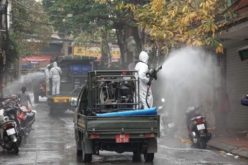 Hà Nội: Triển khai tiêu độc khử trùng tại phố Trúc Bạch