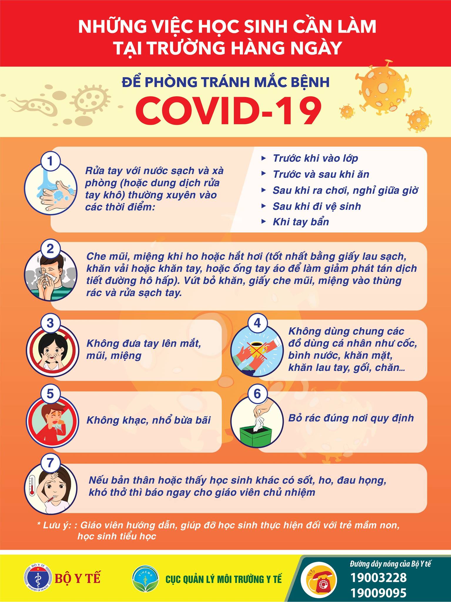 Những việc học sinh cần l&agrave;m ngay tại trường.