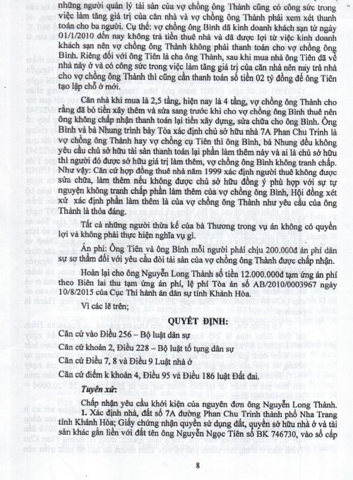 Xét xử “tranh chấp đòi lại tài sản” ở tỉnh Khánh Hòa: Có cơ sở đề nghị xem xét theo thủ tục giám đốc thẩm