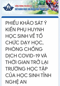 Sở GD&ĐT Nghệ An nhận được 350.000 ý kiến đánh giá cách chống dịch tại các trường học