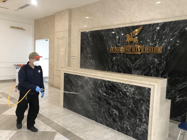 Sunshine Group khử khuẩn tại c&aacute;c t&ograve;a nh&agrave; chung cư v&agrave; văn ph&ograve;ng