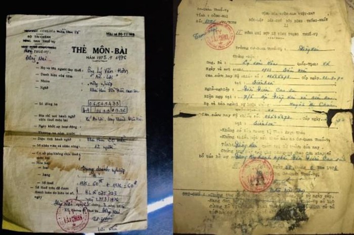 Thẻ m&ocirc;n b&agrave;i cấp năm 1975-1976 cho &ocirc;ng Hơn.