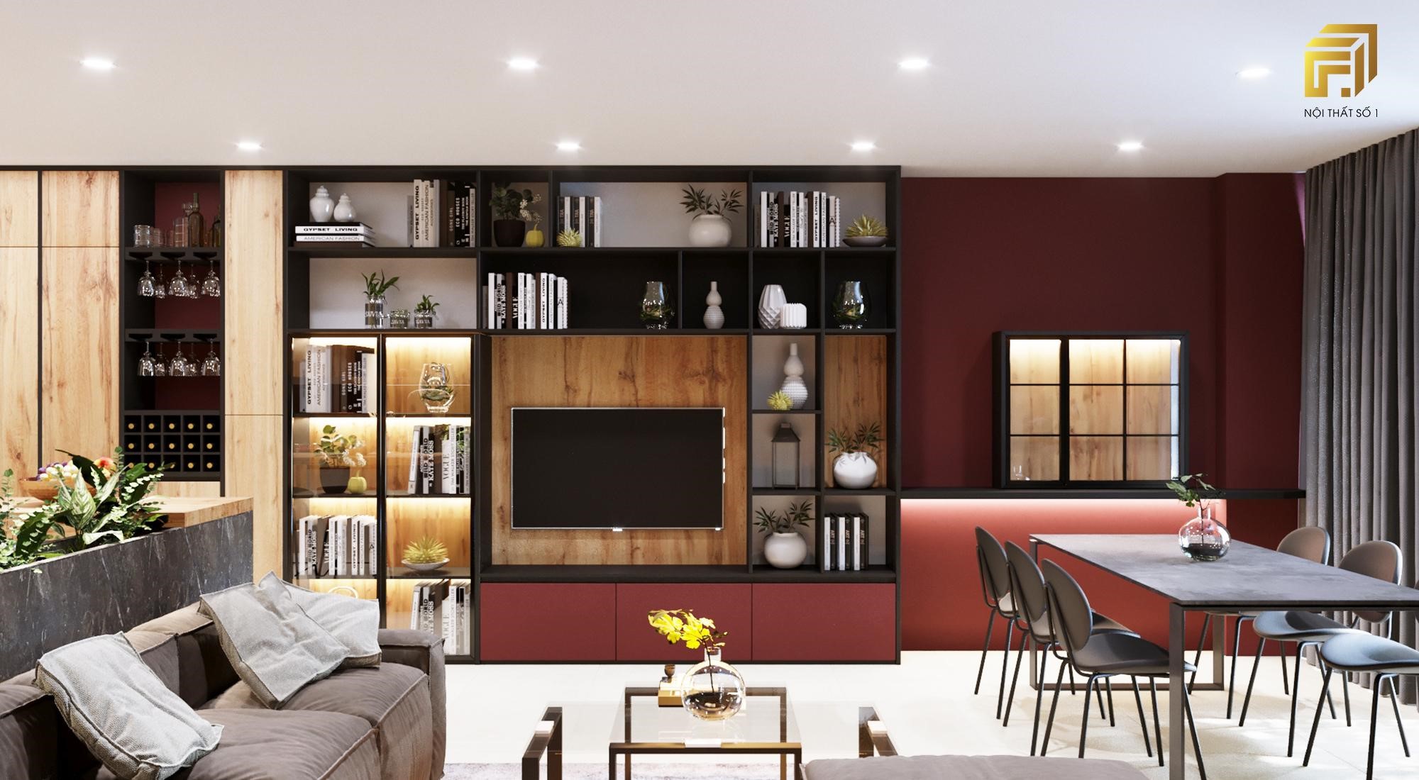 To&agrave;n cảnh kh&ocirc;ng gian ph&ograve;ng kh&aacute;ch (Ảnh phối cảnh)