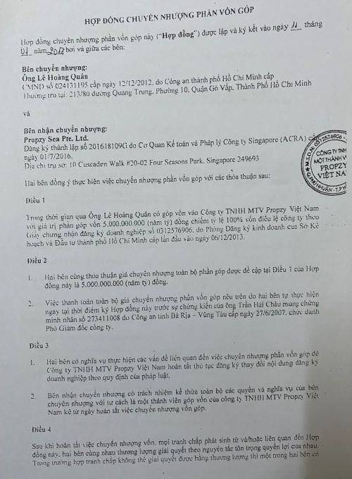 Lùm xùm tại Công ty TNHH Propzy Việt Nam: Ông Lê Hoàng Quân mất quyền sở hữu doanh nghiệp như thế nào?