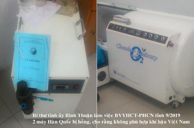 2 trong số h&agrave;ng loạt m&aacute;y kh&aacute;m, chữa bệnh mua về phải &ldquo;đắp chiếu&rdquo; &ocirc;ng Cường giải th&iacute;ch l&agrave; do m&aacute;y H&agrave;n Quốc kh&ocirc;ng ph&ugrave; hợp kh&iacute; hậu n&ecirc;n hỏng