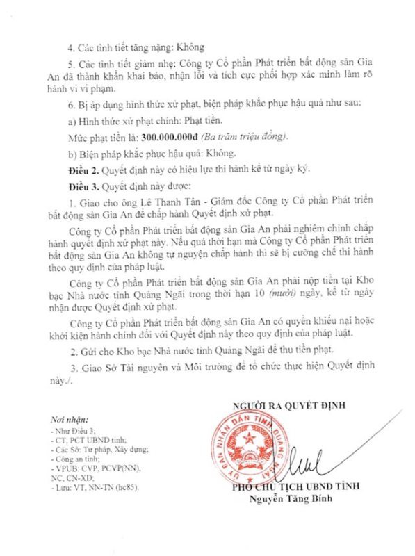 Quyết định xử phạt