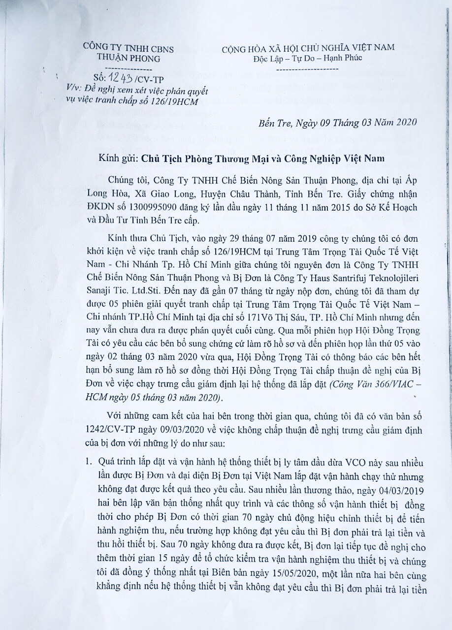 Vụ kiện số 126/19 HCM tại VIAC: Nguyên đơn phản ứng gay gắt vì Hội đồng Trọng tài xử  lý thiếu công tâm?