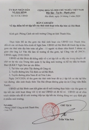 Thanh Hóa: UBND xã Hải Bình phải tập kết và xử lý rác thải đúng quy định