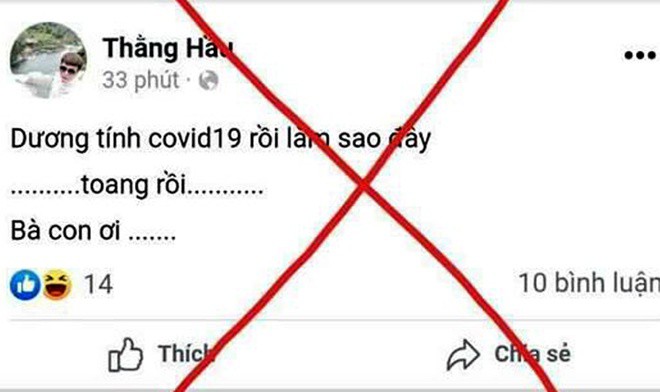 Đăng bài vào ngày 'Cá tháng Tư' tự nhận mình mắc COVID-19, nam thanh niên bị phạt 10 triệu đồng