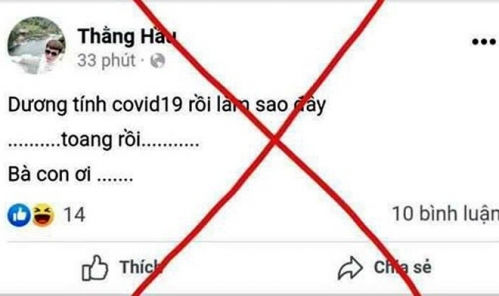 Đăng bài vào ngày 'Cá tháng Tư' tự nhận mình mắc COVID-19, nam thanh niên bị phạt 10 triệu đồng
