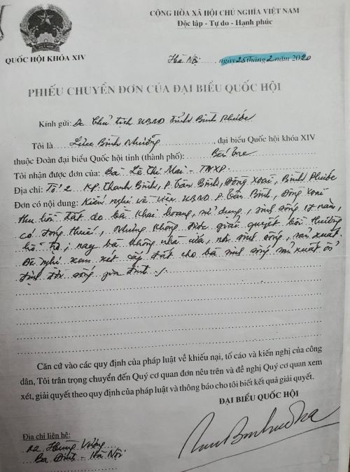 Khổ cực vì bị thu hồi đất nhưng không được bồi thường