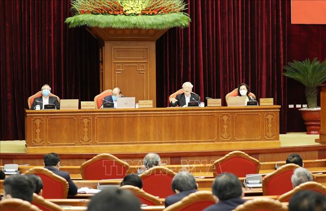 Tổng B&iacute; thư, Chủ tịch nước Nguyễn Ph&uacute; Trọng ph&aacute;t biểu chỉ đạo Hội nghị. Ảnh: Tr&iacute; Dũng/TTXVN