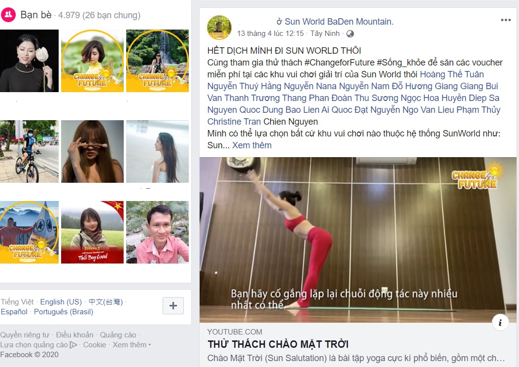 Nh&acirc;n vi&ecirc;n Sun Group tham gia thử th&aacute;ch trong m&ugrave;a Covid-19