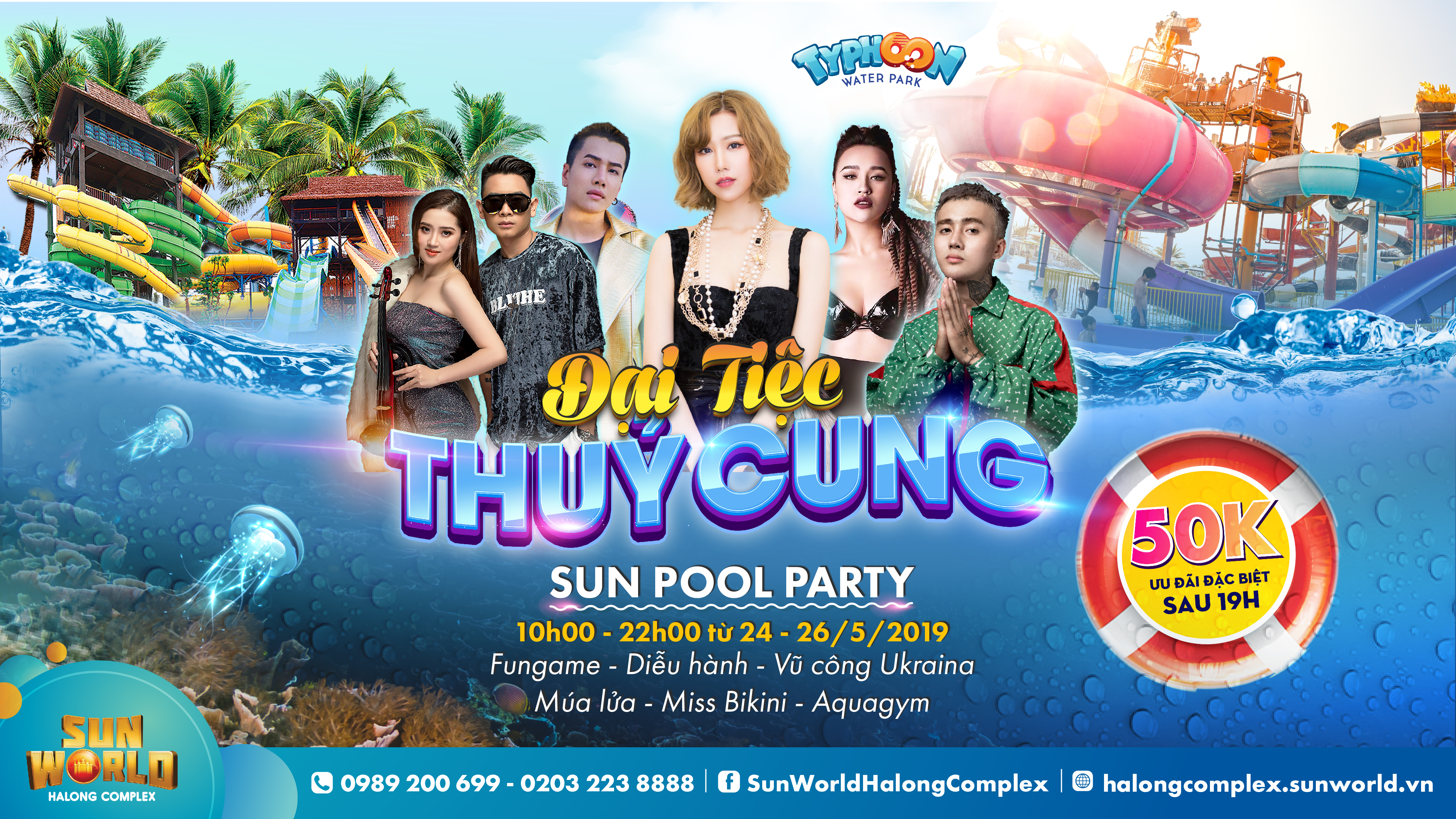 Sun Pool Party với chủ đề Đại tiệc Thủy Cung sẽ l&agrave; bữa tiệc khởi đầu một m&ugrave;a h&egrave; đẳng cấp m&agrave; du lịch Hạ Long mang tới cho du kh&aacute;ch