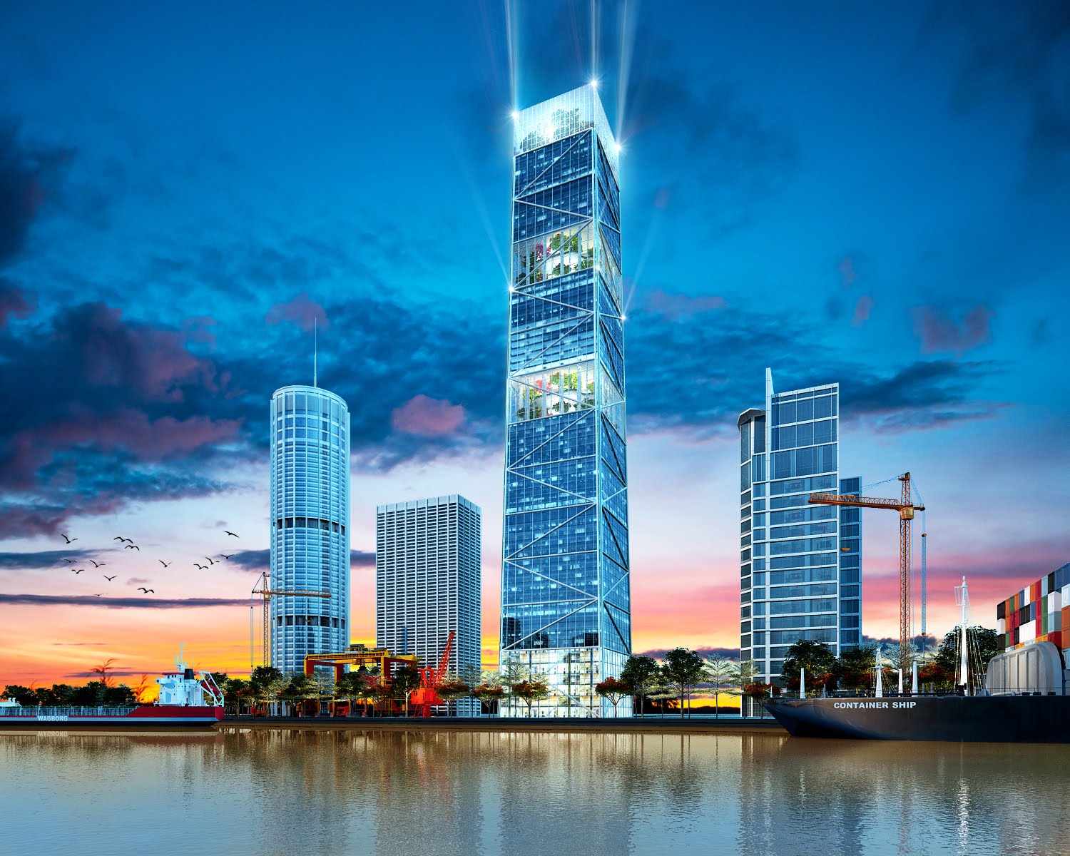 FLC Diamond 72 Tower khi đi v&agrave;o ho&agrave;n thiện được kỳ vọng trở th&agrave;nh c&ocirc;ng tr&igrave;nh biểu tượng của TP Hải ph&ograve;ng (phối cảnh dự &aacute;n)