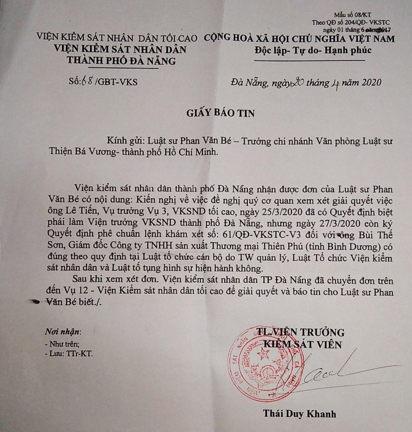 Về vụ án ông Bùi Thế Sơn “Lừa đảo chiếm đoạt tài sản” 29,8 tỷ đồng ở tỉnh Bình Dương: Có nhiều dấu hiệu làm trái!   