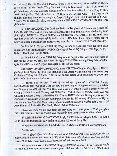 Về vụ án ông Bùi Thế Sơn “Lừa đảo chiếm đoạt tài sản” 29,8 tỷ đồng ở tỉnh Bình Dương: Có nhiều dấu hiệu làm trái!   