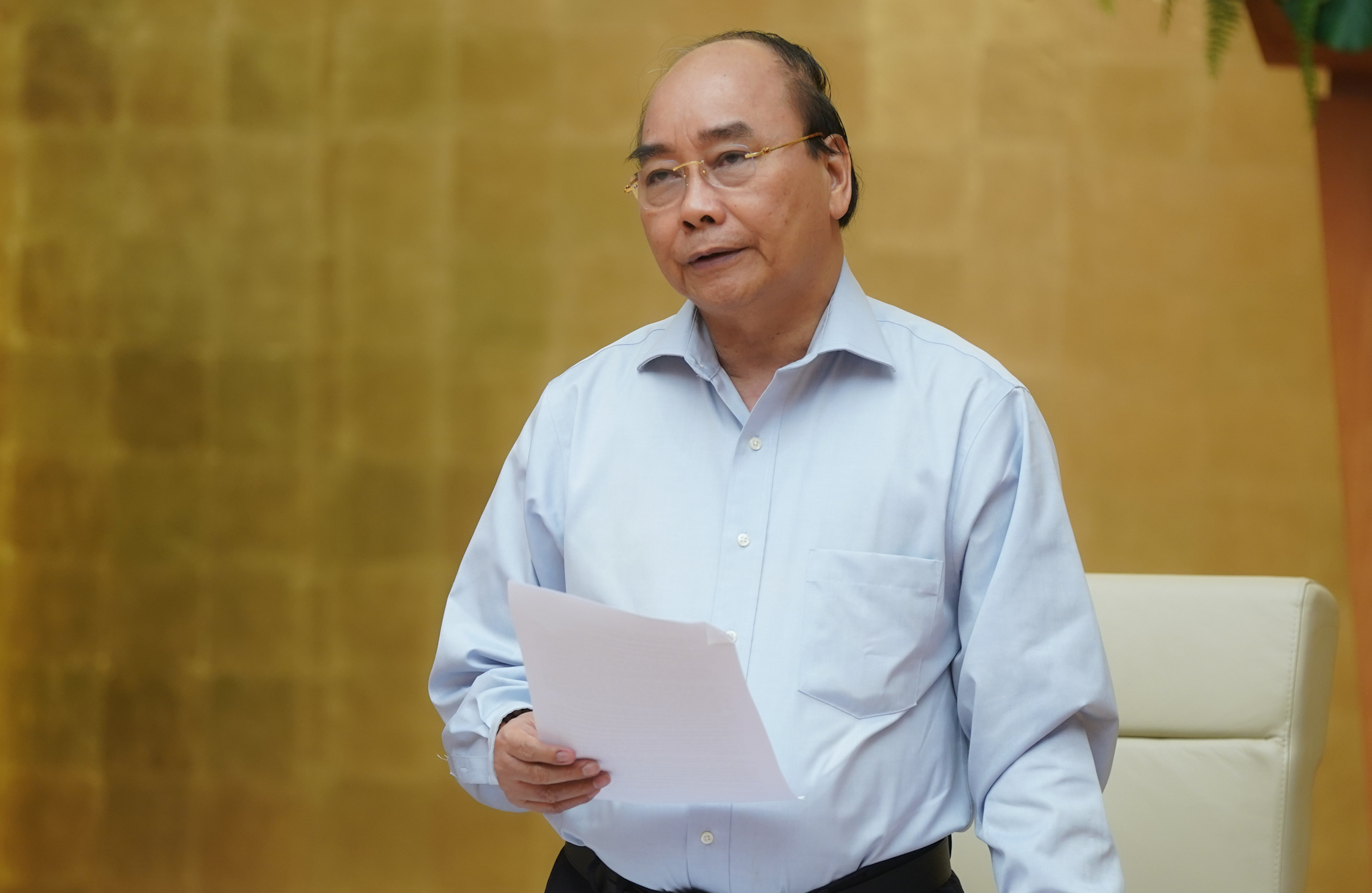 Thủ tướng Nguyễn Xu&acirc;n Ph&uacute;c ph&aacute;t biểu tại cuộc họp - Ảnh: VGP/Quang Hiếu