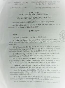 Khánh Hòa: Vụ án ông Lê Huy Toàn và các cộng sự sẽ xét xử phúc thẩm vào ngày 29/5