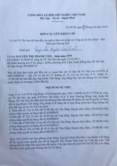 Huyện Hóc Môn, TP Hồ Chí Minh:  Cần làm rõ việc Công an xã Tân Hiệp bị tố đánh người