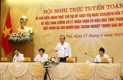 Hội nghị trực tuyến toàn quốc Xử lí "tham nhũng vặt"  để củng cố niềm tin của Nhân dân