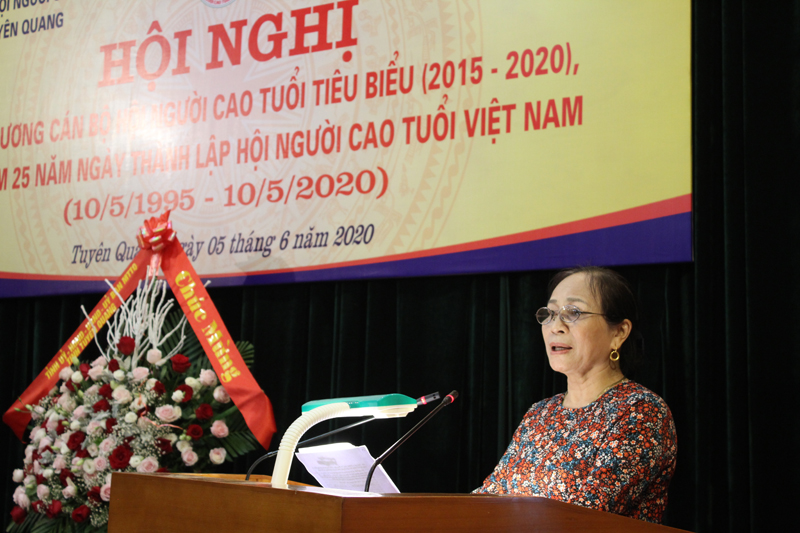 B&agrave; H&agrave; Thị Ngọ, Trưởng ban Đại diện Hội NCT tỉnh khai mạc Hội nghị