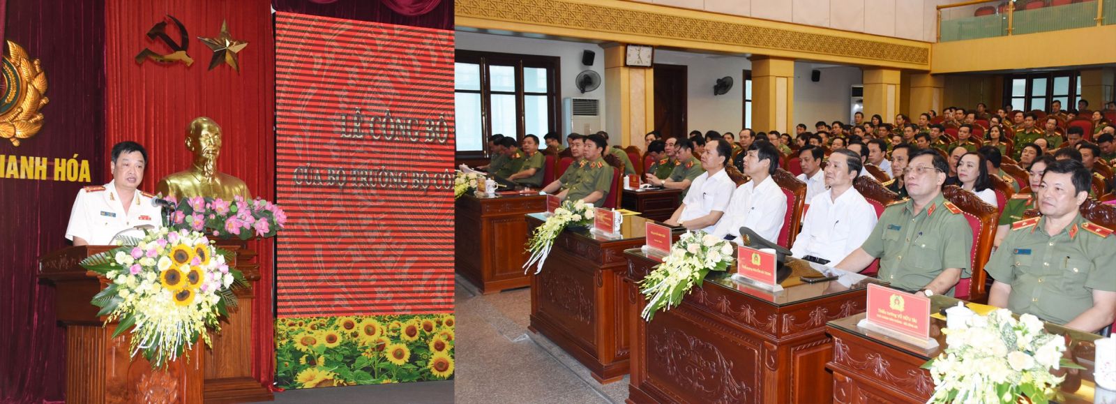 Đại t&aacute; Trần Ph&uacute; H&agrave;, Gi&aacute;m đốc c&ocirc;ng an tỉnh ph&aacute;t biểu nhận nhiệm vụ