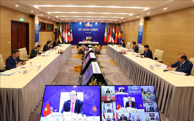 Thủ tướng Nguyễn Xu&acirc;n Ph&uacute;c, Chủ tịch ASEAN 2020 ph&aacute;t biểu tại Lễ khai mạc Hội nghị Cấp cao ASEAN lần thứ 36. Ảnh: Thống Nhất/TTXVN