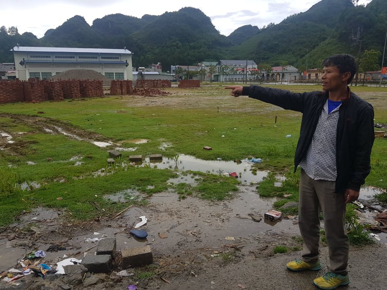 Nhiều l&ocirc; đất bị C&ocirc;ng ty B&igrave;nh Minh SH ph&acirc;n l&ocirc; b&aacute;n nền