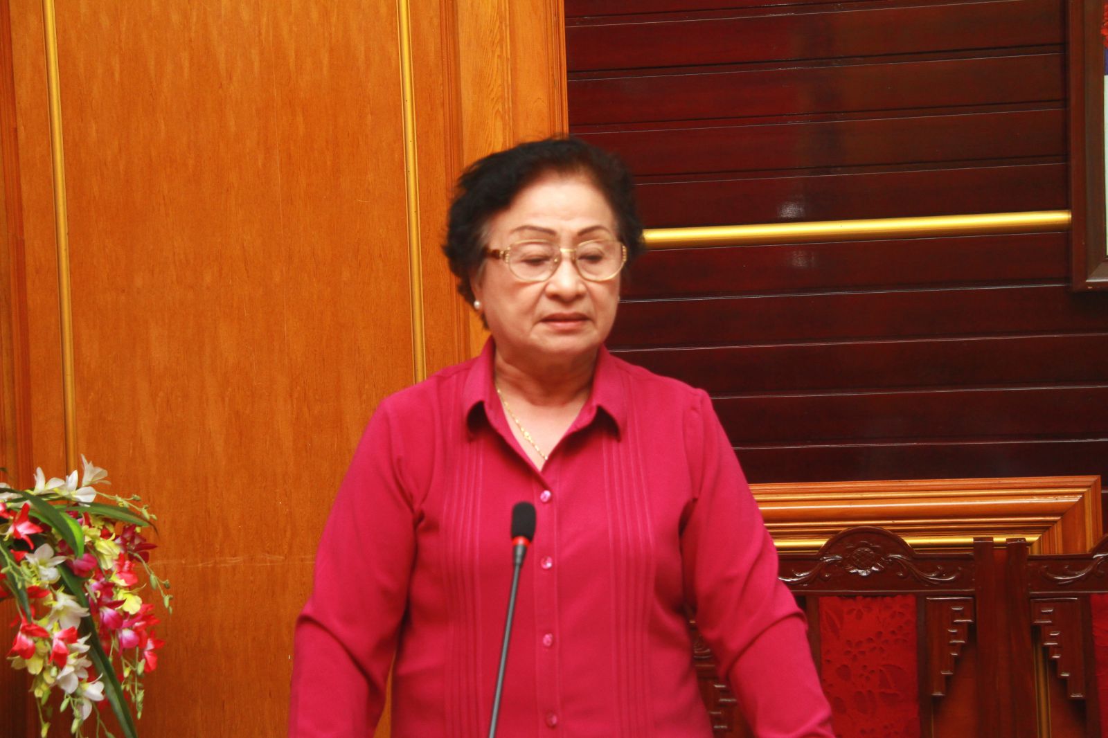 Ph&oacute; Chủ tịch Phạm Thị Sơn ph&aacute;t biểu