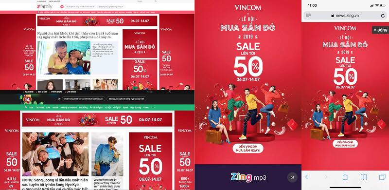 Sắc đỏ mang kh&ocirc;ng kh&iacute; lễ hội tr&agrave;n ngập internet trong ng&agrave;y khởi động Red Sale Carnival của Vincom.